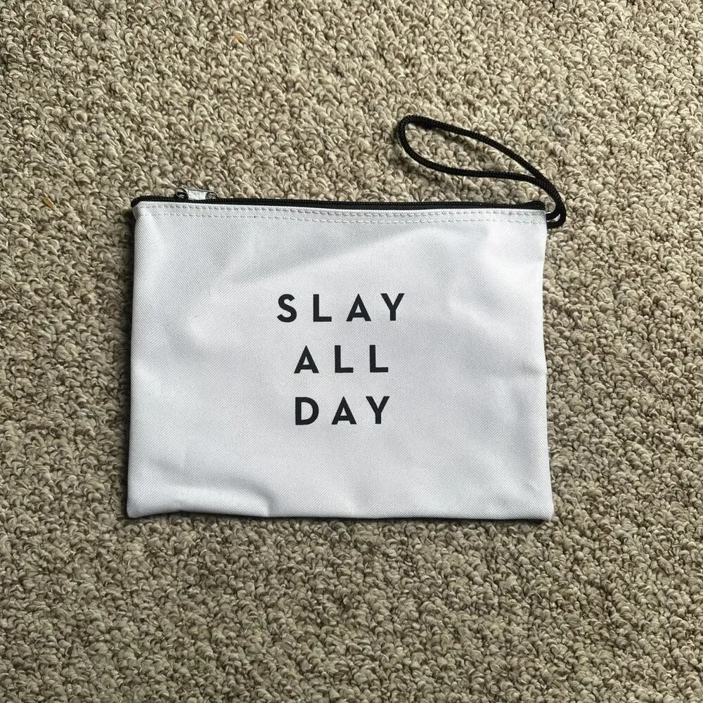 NEW Milly Haute Mess Slay All Day Pink White Pouch Clutch Bag